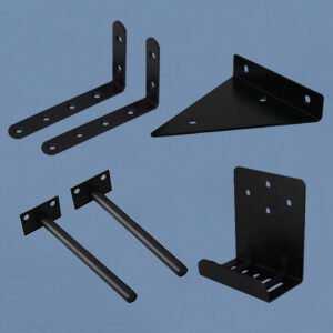 OEM Custom Made Heavy Duty Flat Sheet Metal Shelf Supporting Floating Bracket for Wall Mounted